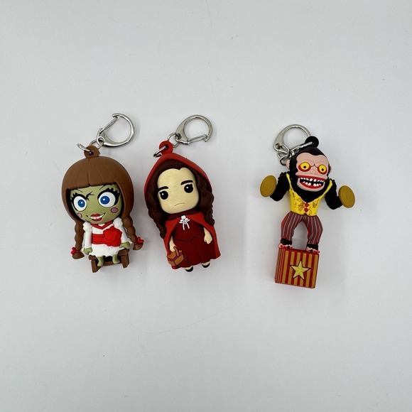 Spirit Halloween Other - Halloween Figural Bag Clip Keychain Lot Spirit Monty Annabelle Laurie Horror